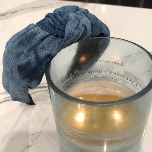 Beautiful Vintage style tie dye denim headband - Picture 4 of 4